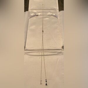 PERÚ SILVER Lariat necklace silver and crystal